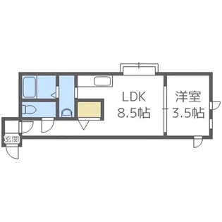 1LDKの間取り画像