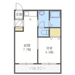 1DKの間取り画像