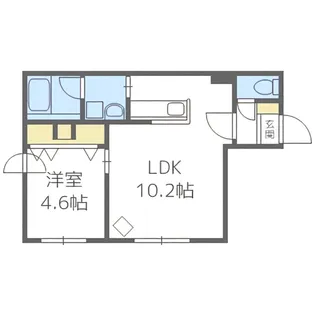 ティファーレ白石【4階】の間取り
