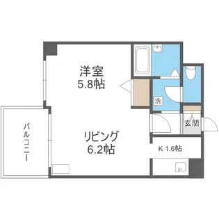 ハウスオブリザ菊水弐番館【601号室】の間取り
