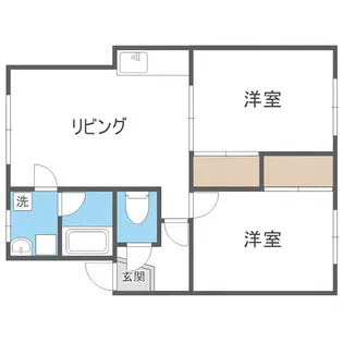 コーポ中西【102号室】の間取り