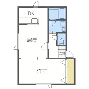 ランドマーク平岸A棟【1階】の間取り