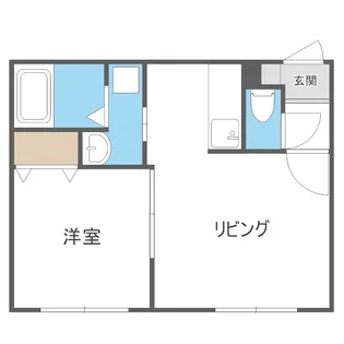 1DKの間取り画像