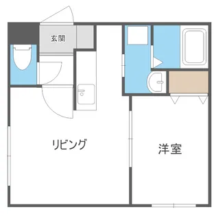 1DKの間取り画像