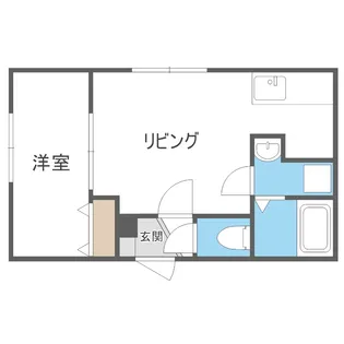 1DKの間取り画像