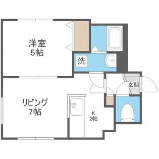 ロイヤルハイアット平岸【4階】の間取り