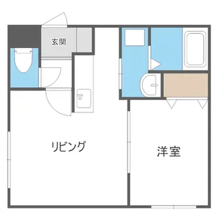 1DKの間取り画像