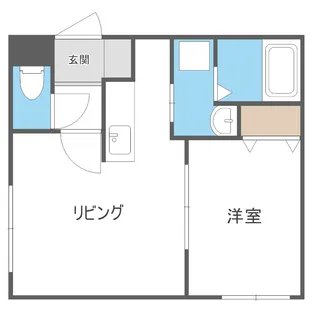 1DKの間取り画像