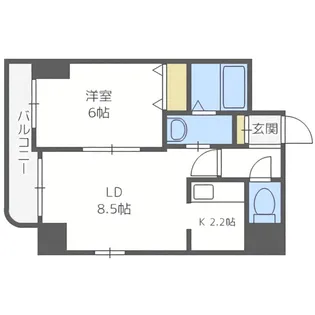 ティアラN6【8階】の間取り