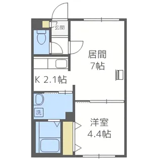 HS平岸445【401号室】の間取り