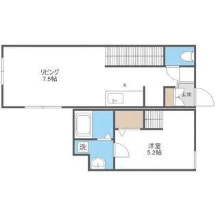 Y’s東札幌【2階】の間取り