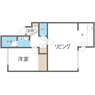 ルーエ山鼻【102号室】の間取り