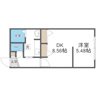 ゼスティ医大前【4階】の間取り