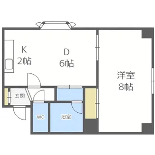 フジエール平岸【211号室】の間取り
