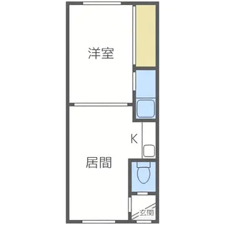 ルミエール本通6【202号室】の間取り