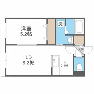 キューブ中の島2・3N【2階】の間取り