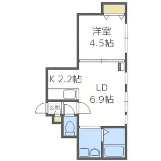 レスティアーナ東札幌【203号室】の間取り