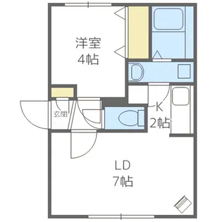 アミカル美園【1階】の間取り