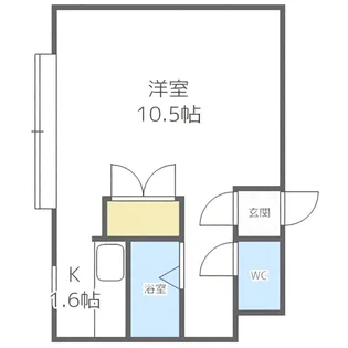 シャルマン豊平【110号室】の間取り