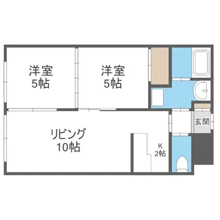 ディオステージ平岸【105号室】の間取り