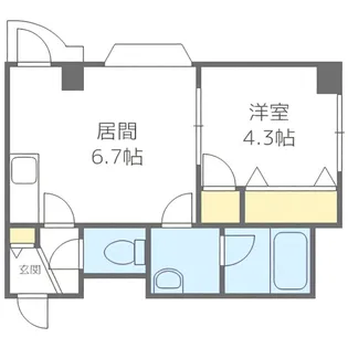恵比寿第2ハイツ【401号室】の間取り
