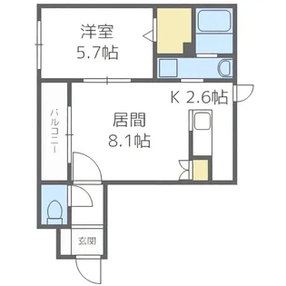 グランメール本郷通6A【4階】の間取り