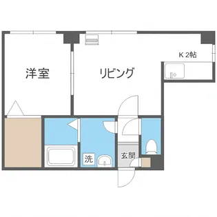 リベルティ医大前【207号室】の間取り