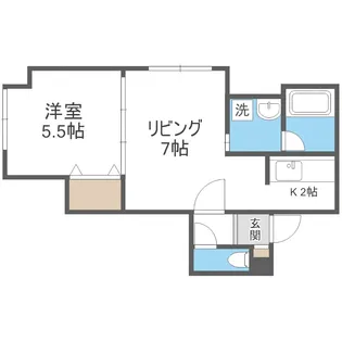 リベルティ医大前【4階】の間取り