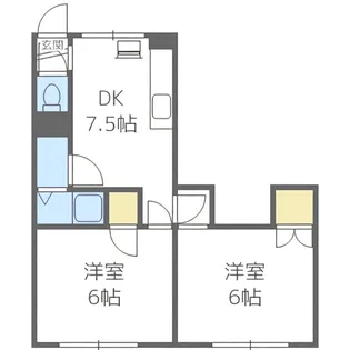 コスモガーデン【406号室】の間取り