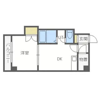 1DKの間取り画像
