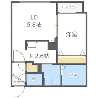 erys hiragishi(エリーズ平岸)【4階】の間取り