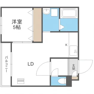 1LDKの間取り画像