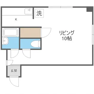 Louvre豊平(ルーヴル豊平) (旧グランドホームMK)【211号室】の間取り