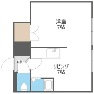 マリオンビスタ美園【201号室】の間取り