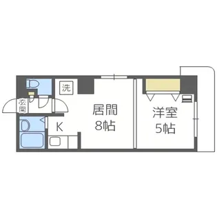 コトン月寒中央【7階】の間取り