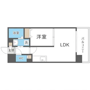 レガートタワー月寒中央【8階】の間取り