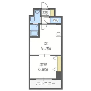 マッシモフェミニール菊水【303号室】の間取り