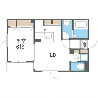 シャンティ月寒【401号室】の間取り