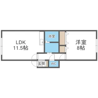 ノースハイム23【2C号室】の間取り