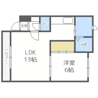 コンフォート南24条【2階】の間取り