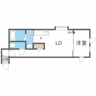 フラットJ月寒西【3階】の間取り