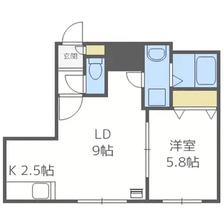 AKT月寒中央【302号室】の間取り