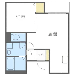 ブレッシング札幌白石【103号室】の間取り