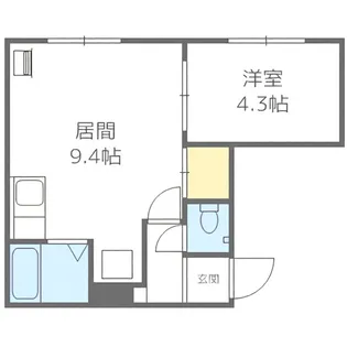 アーバンクラスタ南平岸II【101号室】の間取り