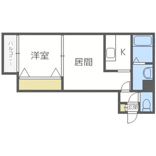 グランジェ月寒公園【1階】の間取り