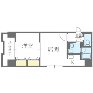 グランカーサ南9条【9階】の間取り