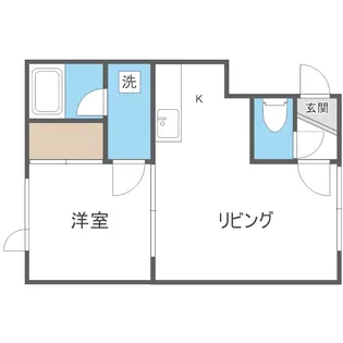 パルコート山鼻【205号室】の間取り