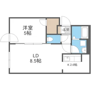 1LDKの間取り画像