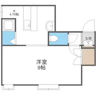 ベルエア本通Ⅱ【203号室】の間取り