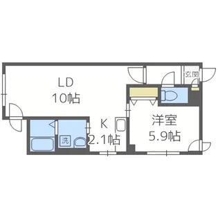 KDMハイツ【1階】の間取り